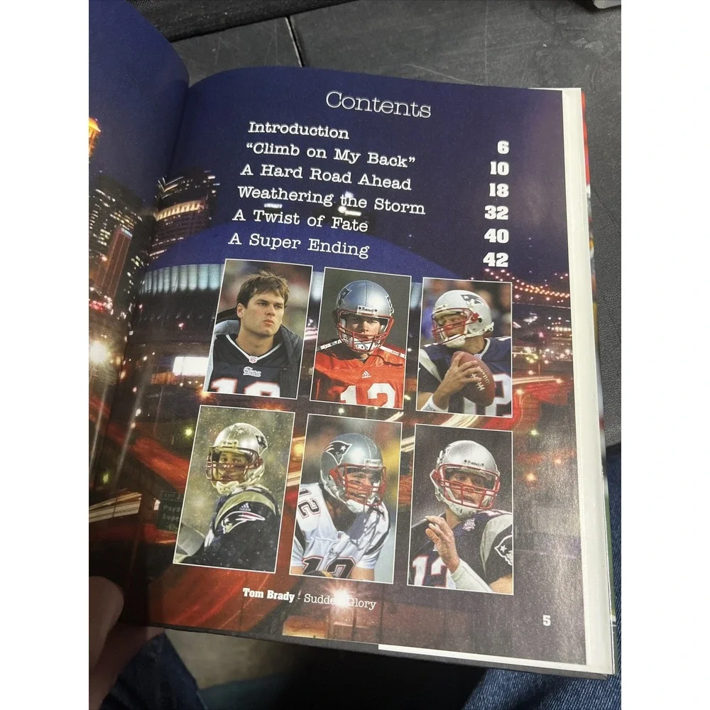 TOM BRADY SUDDEN GLORY 2002 HARDBACK 1ST EDITION‎ BOOK W/DJ